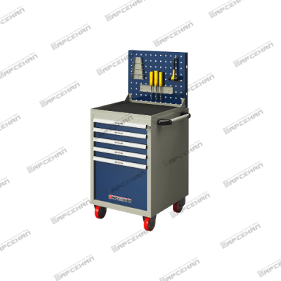 Тумба мобильная «TRIUMF-Heavy» на колесах с лотком и перфоэкраном