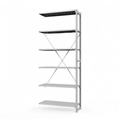 Секция приставная стеллажа металлического ТСУ Универсал, 3000x1060x300 мм. Полки: метал. перф.  6 шт.