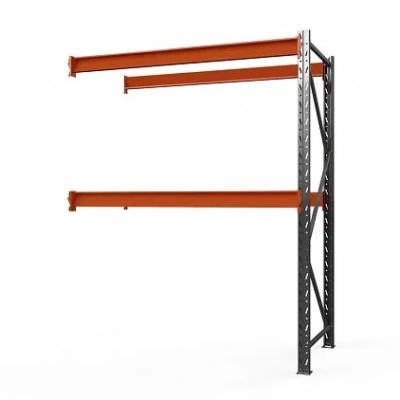 Секция приставная стеллажа металлического Оптима, 2000x1530x785 мм. Полки: 2 шт. без настила