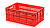 Ящик для молока, мяса, овощей и фруктов большая перфорация дно перфорированное красный
