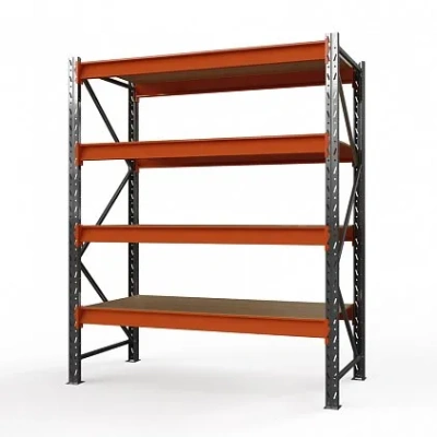Стеллаж металлический Оптима, 3500x2500x785 мм. Полки: 4 шт. фанера